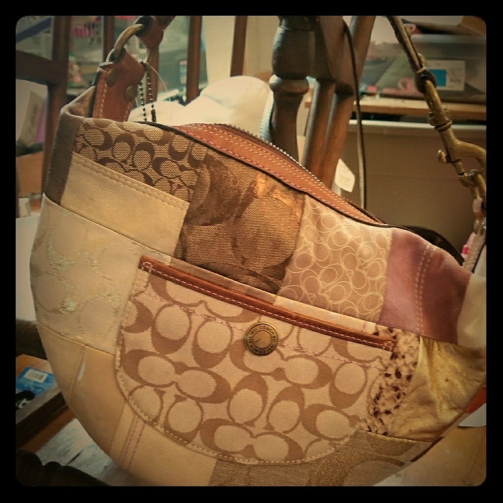 Coach  patchwork hobo hand bag